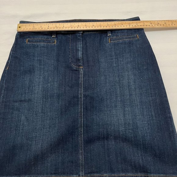 Talbots Blue Denim Knee Length Skirt Size 10 - Picture 6 of 6
